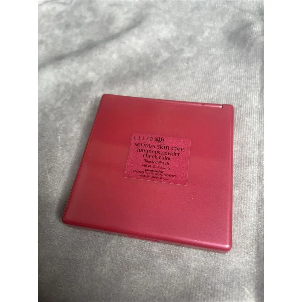 Serious Skincare Luminous Powder Cheek Color Blush Toasted Peach with Brush New‎